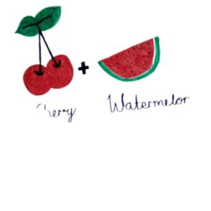 The Cherry & watermelon mix - Junior Long-sleeve T-shirt Design