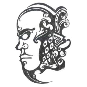 Map Face Skull - Unisex Long-sleeve T-shirt Design