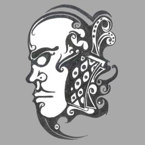 Map Face Skull - Unisex Platinum Short-sleeve T-shirt Design