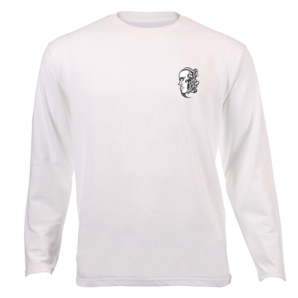 Map Face Skull - Unisex Long-sleeve T-shirt Thumbnail