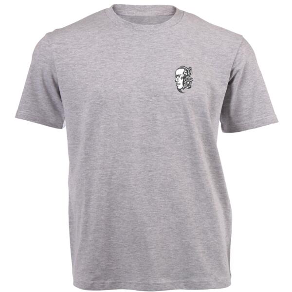 Map Face Skull - Unisex Platinum Short-sleeve T-shirt Thumbnail